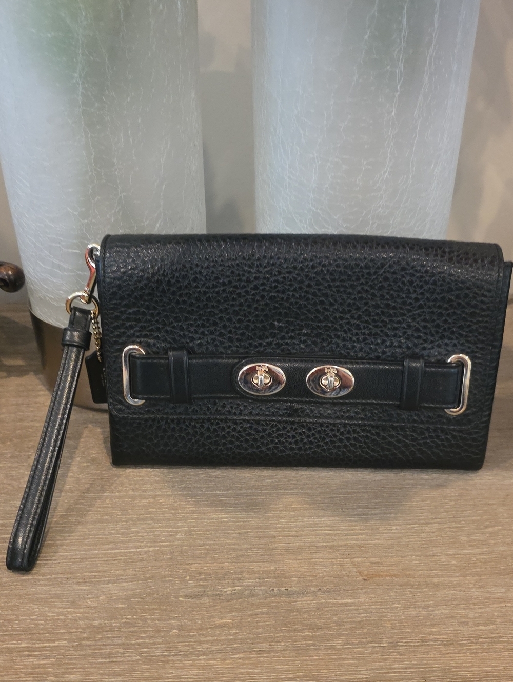 Coach Blake Luxurious Pebble Leather Organizer Clutch